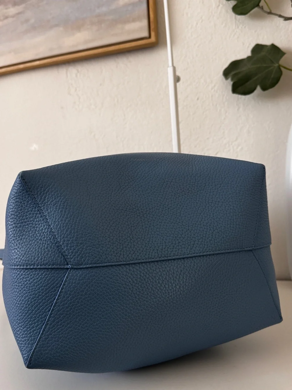 Mansur Gavriel Every Day Cabas Blue Leather Shoulder Hobo